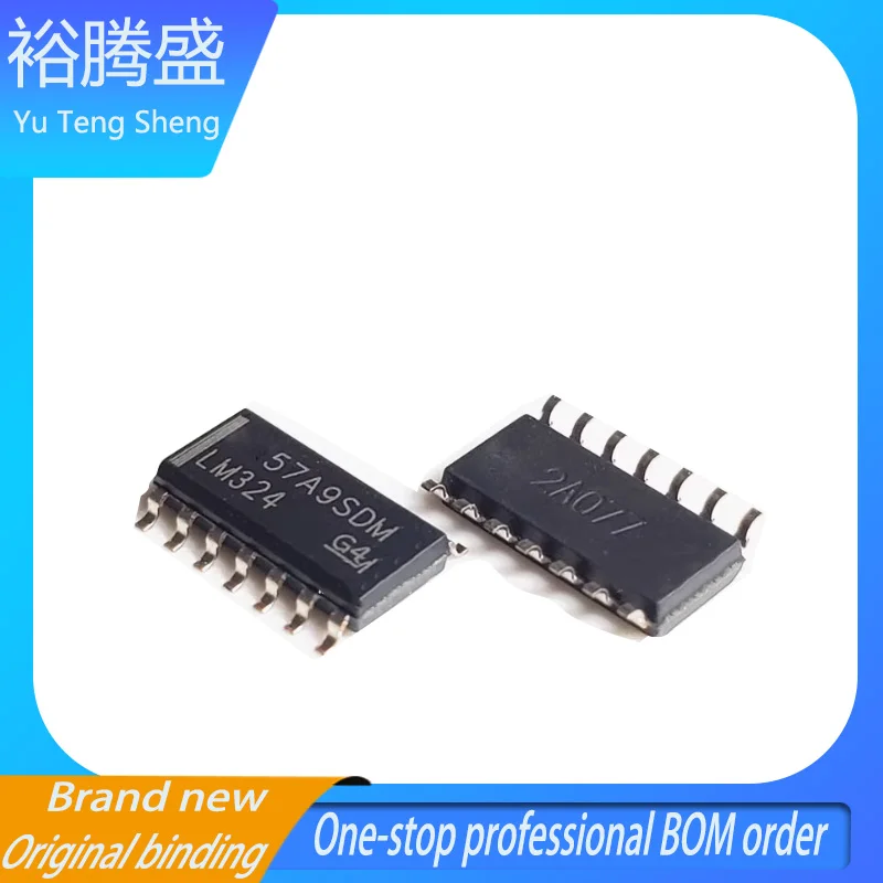 New Original LM324 LM324DR Four-way Op Amp Chip Patch SOP14
