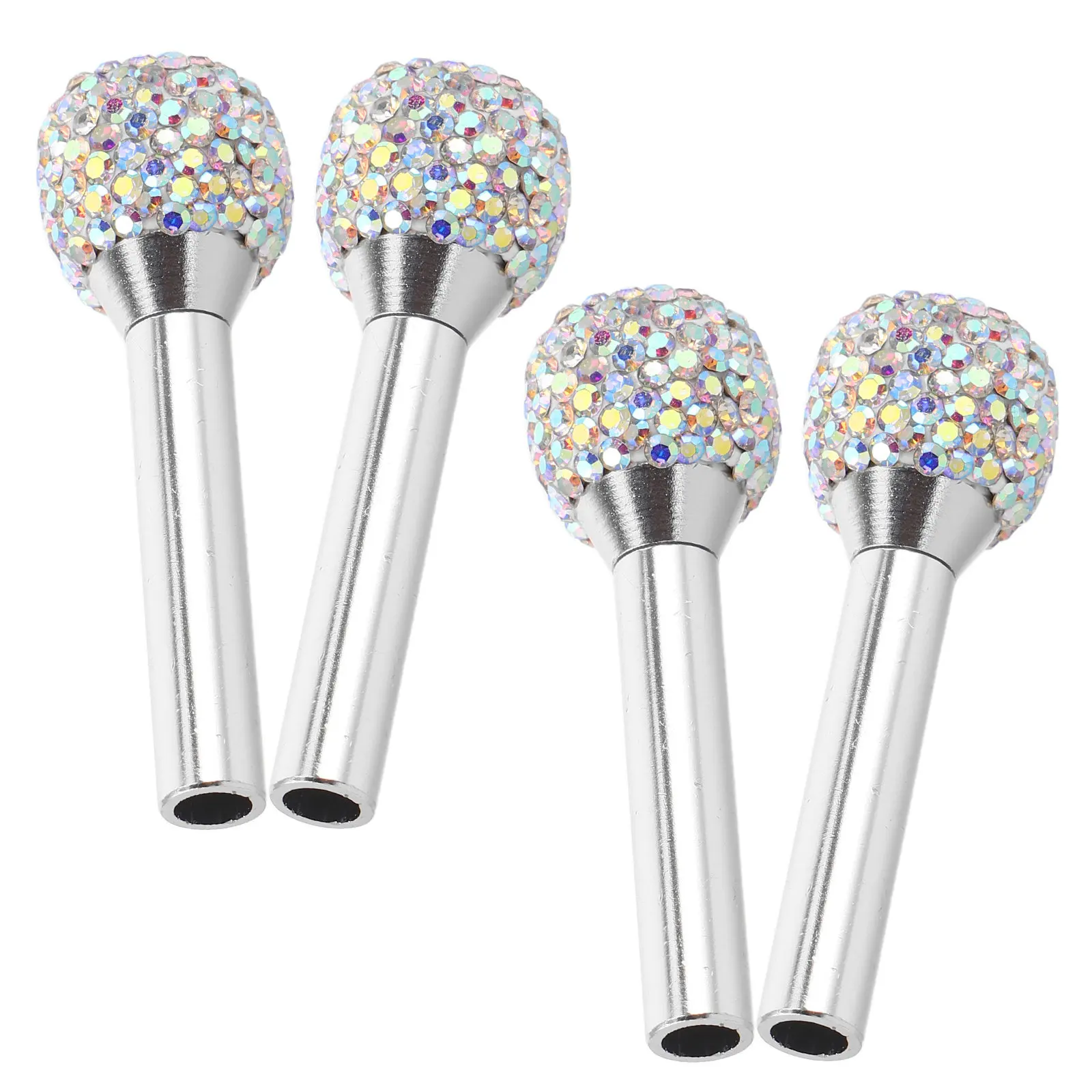 4Pcs Rhinestone Car Door Lock Knobs Zinc Alloy Luxury Universal Pull Pins Vehicle Interior Accessories for Suv Truck Automobile