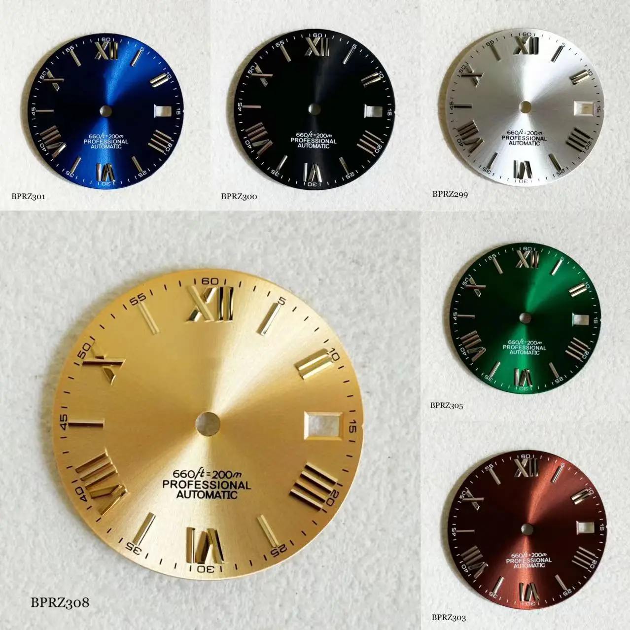 Esfera de números romanos de 28,5mm, esfera con logotipo nH35 Roman S adecuada para movimiento nh35, logotipo verde y azul, herramientas de reparación de accesorios de reloj