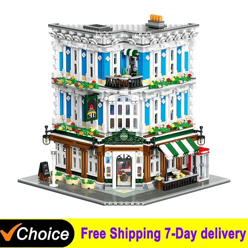 

2897Pcs Street View Model MOC Building Blocks Music Club Bricks Children Puzzle DIY Assembly Birthday Christmas Festival Gift