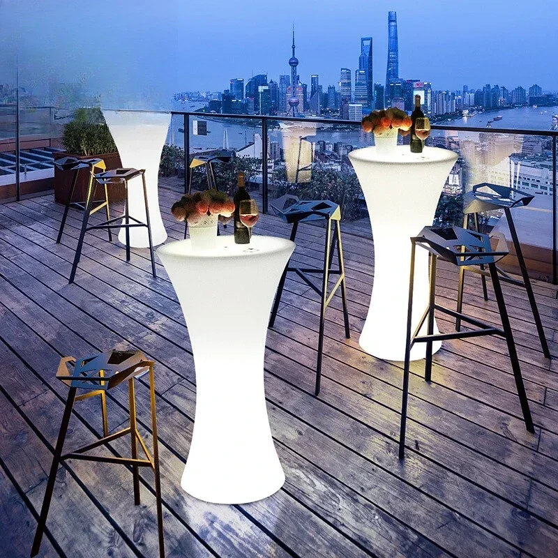 

Outdoor round tall table exhibition coffee table