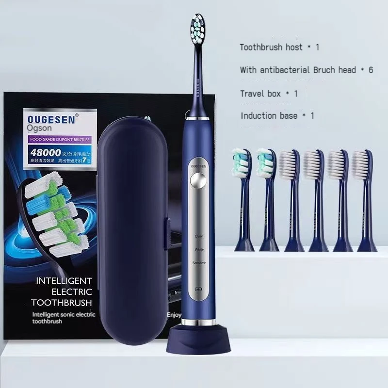 Wireless charging electric toothbrush adult automatic USB smart sonic rechargeable couple set for women and men