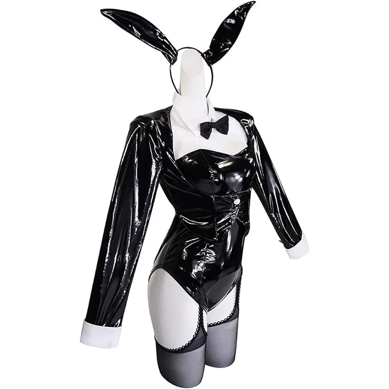 

Bunny Girl Cosplay Costumes Black maid Dresses Women Sexy Bodysuit Headwear Suit Halloween Carnival Party Clothing