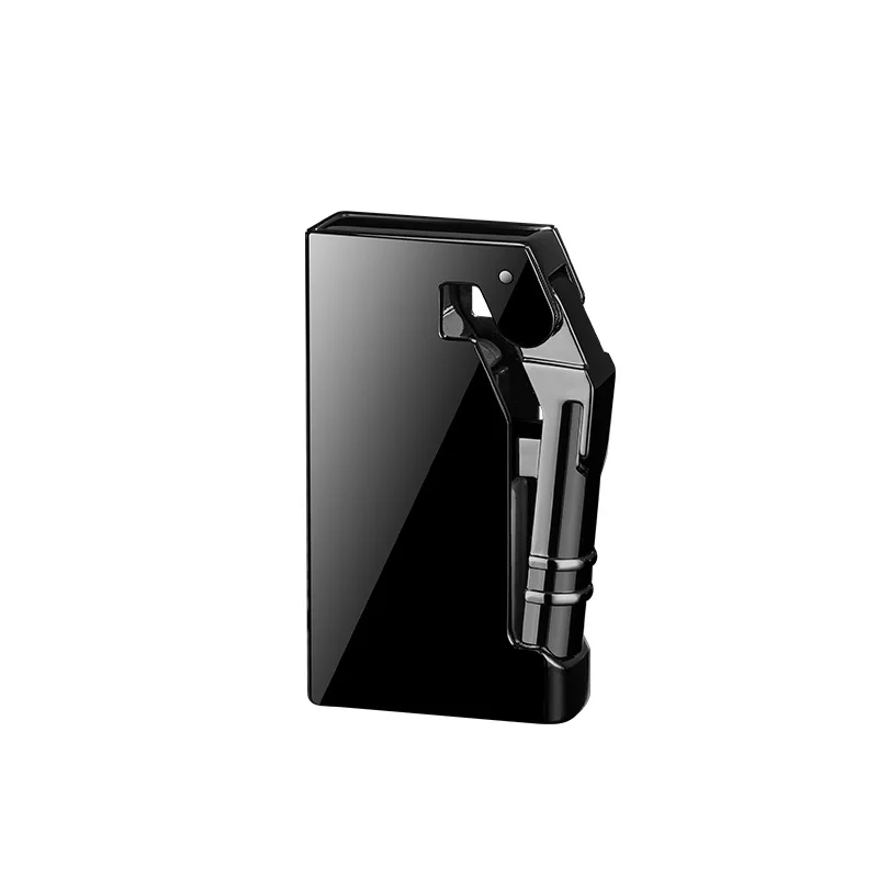 New Special-shaped Windproof Lighter, Side Mechanical Ignition, Alloy Body, Butane Injection Lighter, Direct Flame Injection