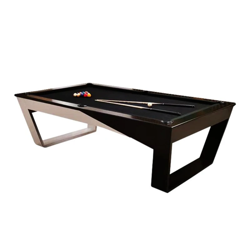 Indoor Family American Pool Table Full Size Solid Wood Nine Ball Table