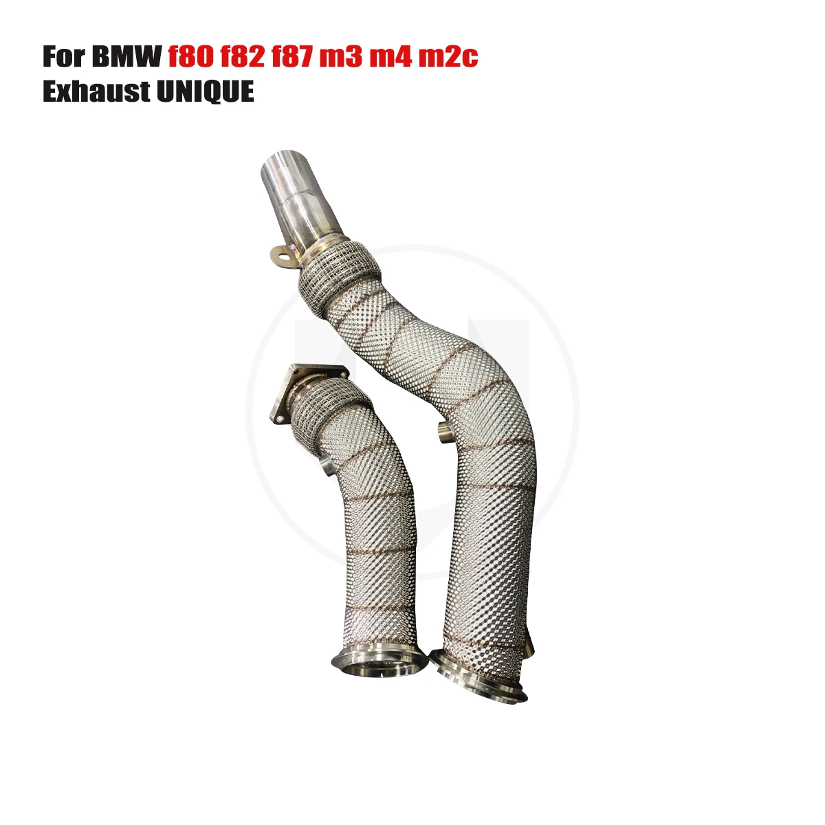 Unik untuk 2014-2020 BMW F80 F82 F87 M3 M4 M2C S55 3.0T dengan downpipe isolator dengan pipa knalpot kucing/tanpa kucing