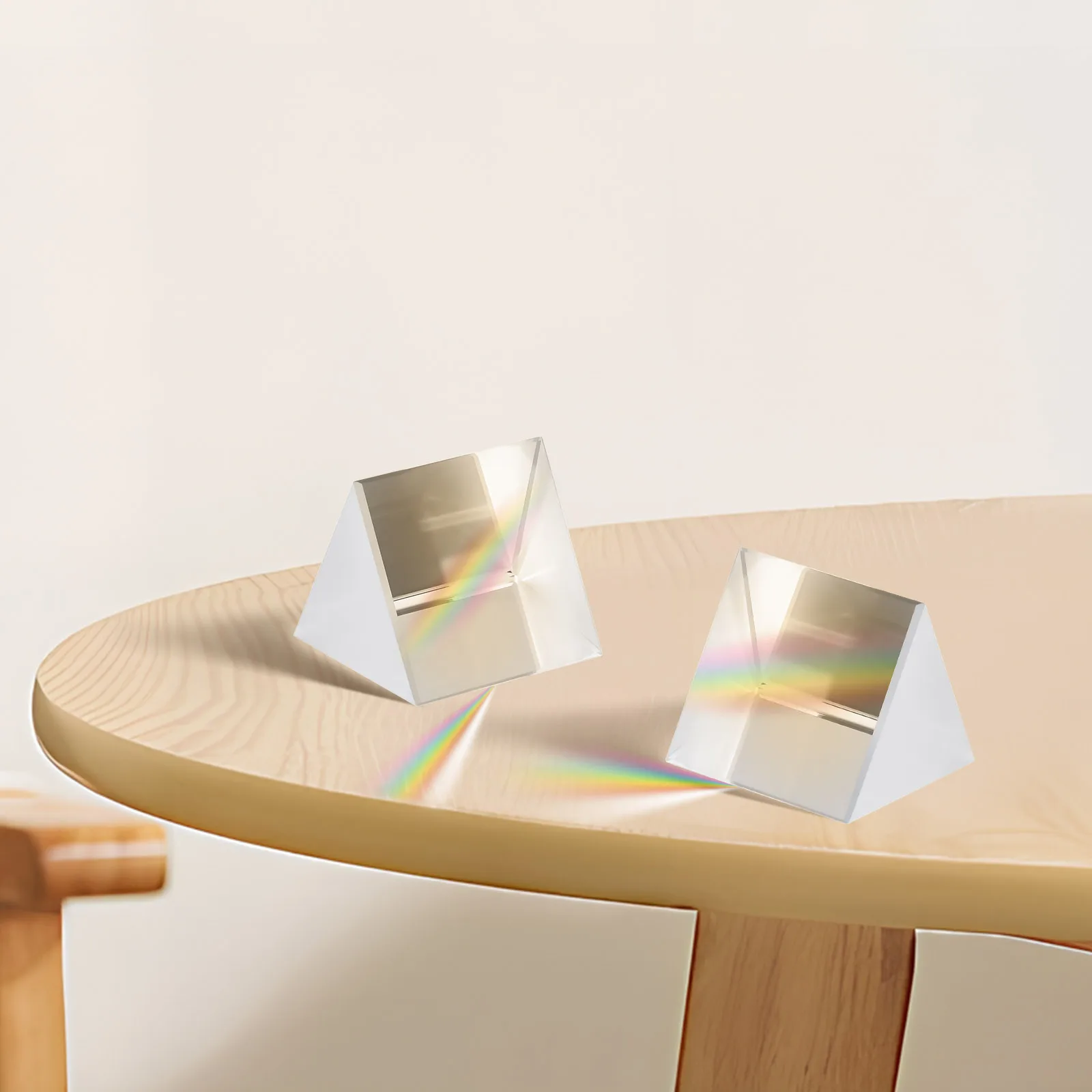 

4 pcs Prism Triangular Prism Optical Glass High Clarity Precision Photography Science Lab Teaching Tools