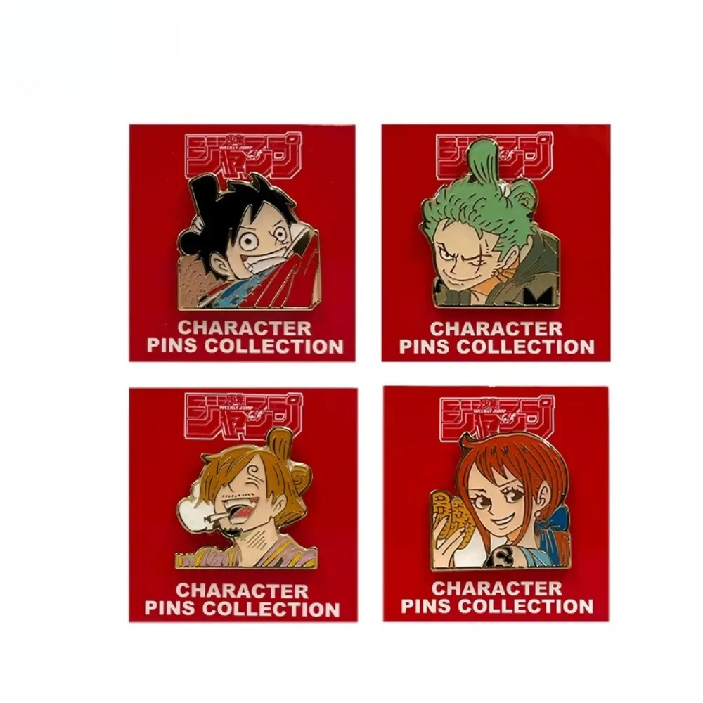 Broches Oficiales de One Piece, Insignias Metálicas con Luffy, Zoro y Nami, Joyería con Temática de One Piece