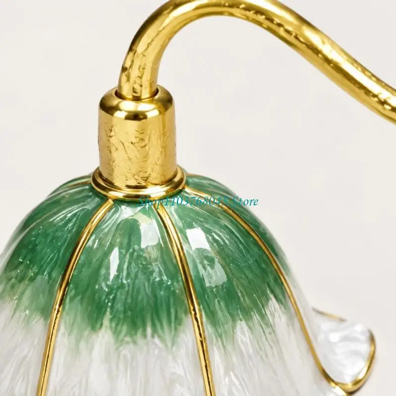 R53F Ornate Snuffer with Enamel Finish and Long Detailed Handle, Decorative Candle-Side Tool for Scented Cup and Jar