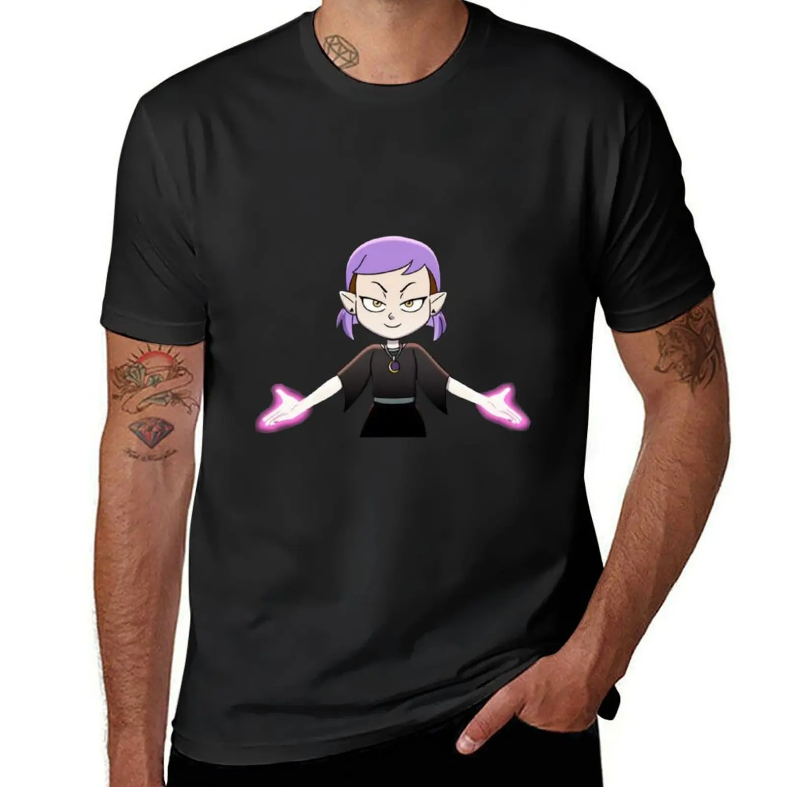 amity blight updated purple hair intro T-Shirt hippie clothes heavyweights blanks designer t shirt men