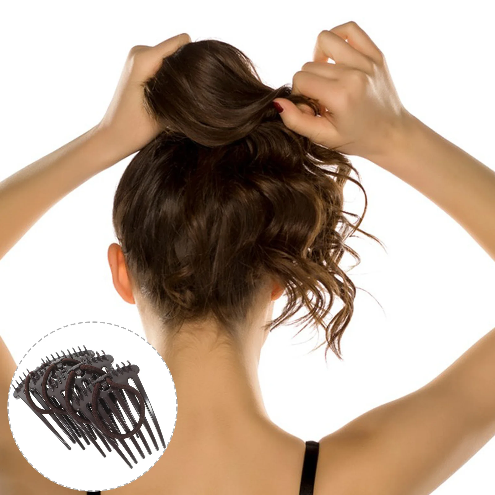 

Sturdy Lightweight Plastic Hair Comb Clip Simple Color Design Wedding Bridal Side Ponytail Holder for Women Girls All Hair Types