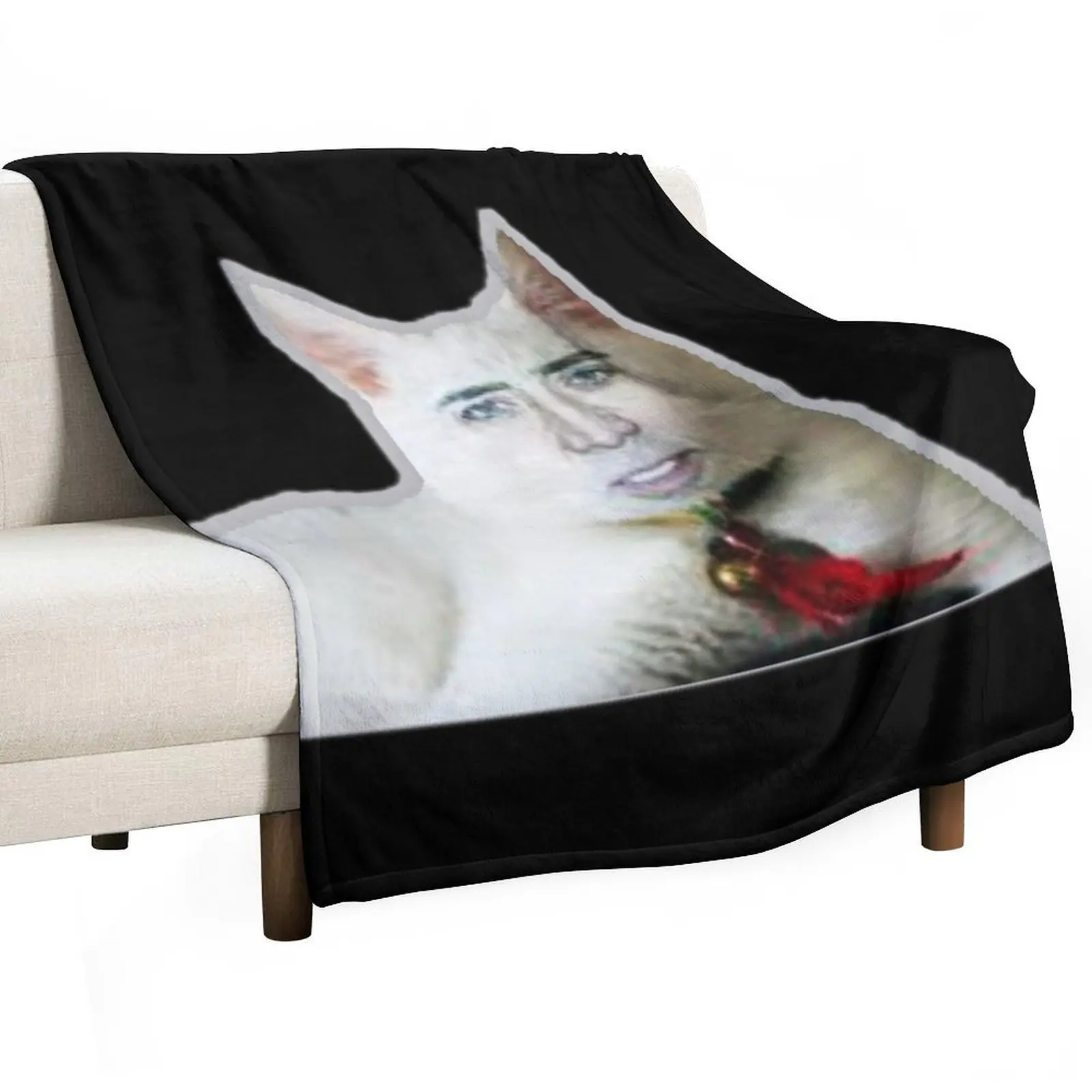 Nicolas Cage as Cat - Nicholas Cage - Nick Cage - Nic Throw Blanket Thins Baby cosplay anime Blankets