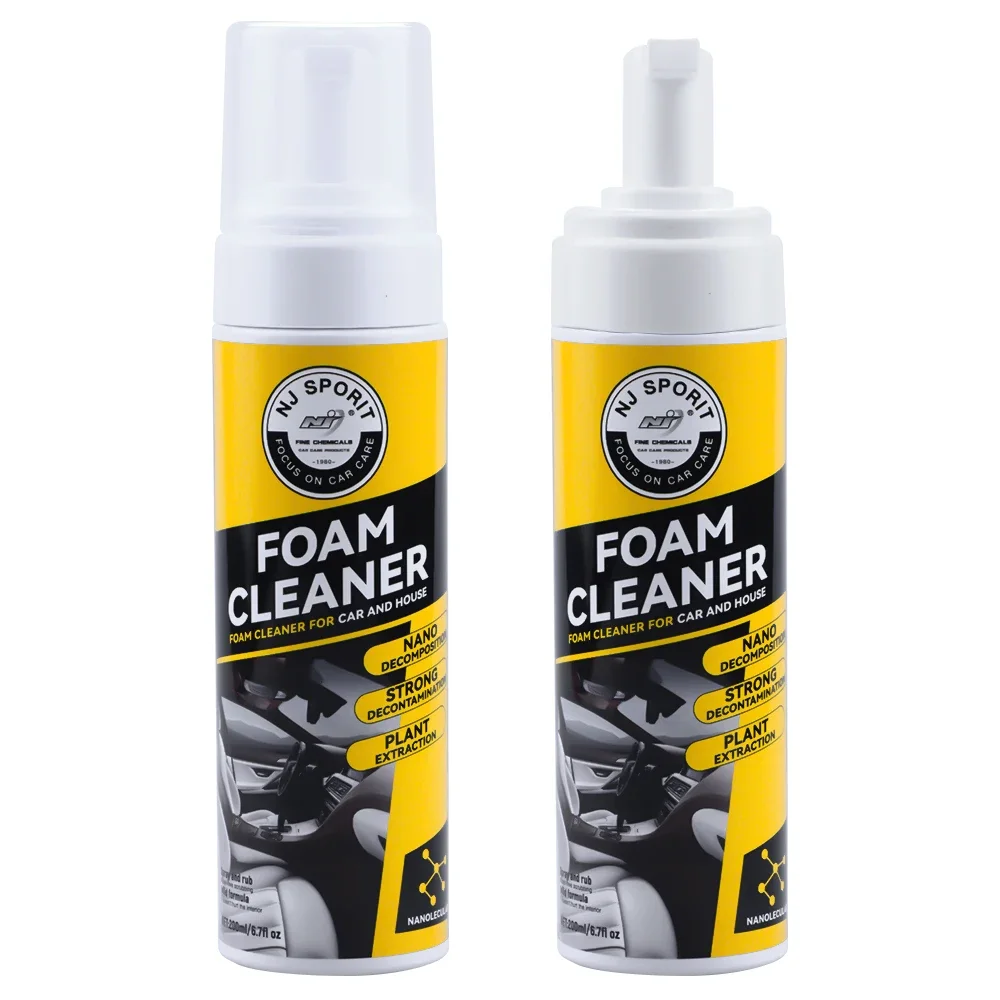 Car Interior Cleaner 200ml Interior and Dashboard Cleaner Multifunctional High Foam Car Cleaner Interior for Cars