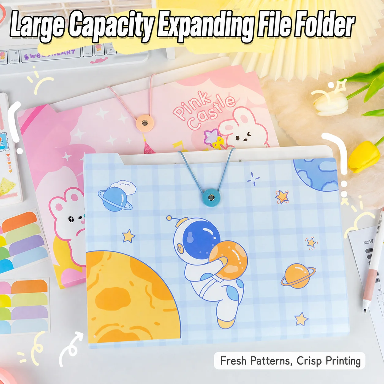 12 Pocket A4 File Accordion Folder Organizer Transparent A4 Document Bag Test Paper Storage Waterproof Folder for School Office view 3