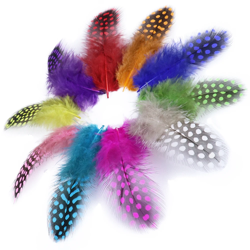 Wholesale Natural Guinea Feathers for Home Decoration Handwork DIY Crafts 45-80 mm Pheasant Plumes Fly Tying 50/100/300PCS