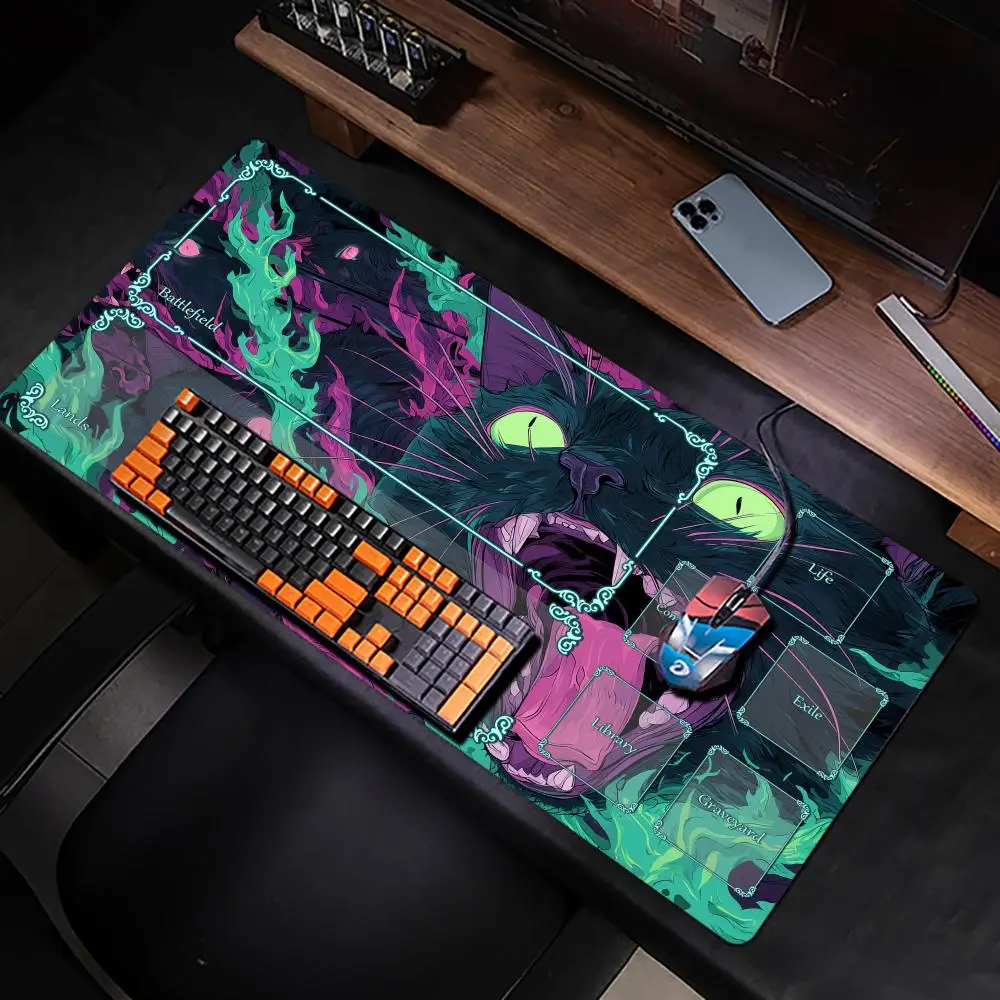 

Игровые коврики в стиле фэнтези-демон-дракон Magic Card с зонами mtg, игровой коврик, настольный коврик Commander Playmat, подходящий для игровых сборов 35*60 см