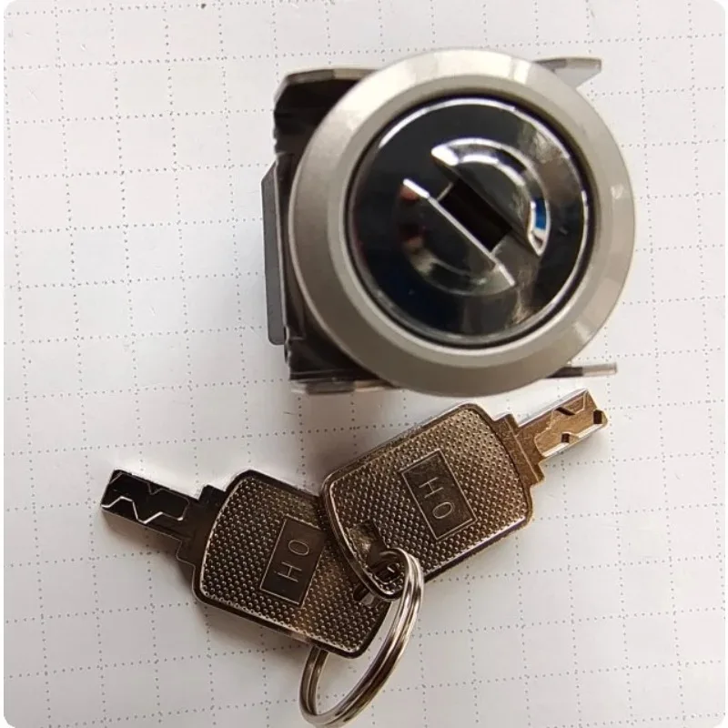 Three-position Maintained Key Switch Controller with DPDT - 6P Soldering Terminals, Universal for Teach Pendant