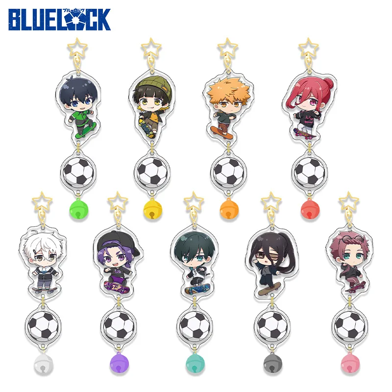 Isagi Yoichi Nagisa Shidou Houjou Kyou Popular Anime Secondary Peripheral Q Version Acrylic Bell Keychain Cute Backpack Pendant