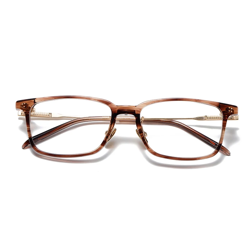 Japanese Brand Men Square Glasses Frame Acetate Titanium Handmade Eyeglasses Fashion Designer Spectacles Gafas Korean Style image 6