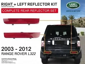 

Pair Left+Right Rear Bumper Red Reflector LR006349 LR006348 For Land Rover LR2 2008- Range Rover 2003-2012