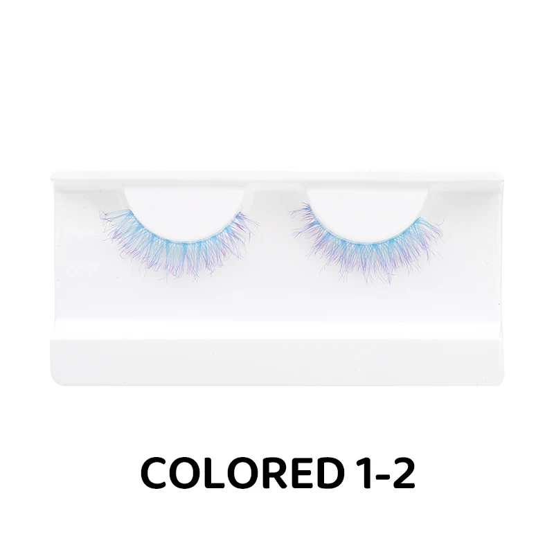 DINGSEN 1/5/10 Paar Bunte Flauschige Streifen-Wimpern Natürliche Weiche Wimpern Wispy Falsche Wimpern 3D Lockige Wimpern für Make-up – Detail 36