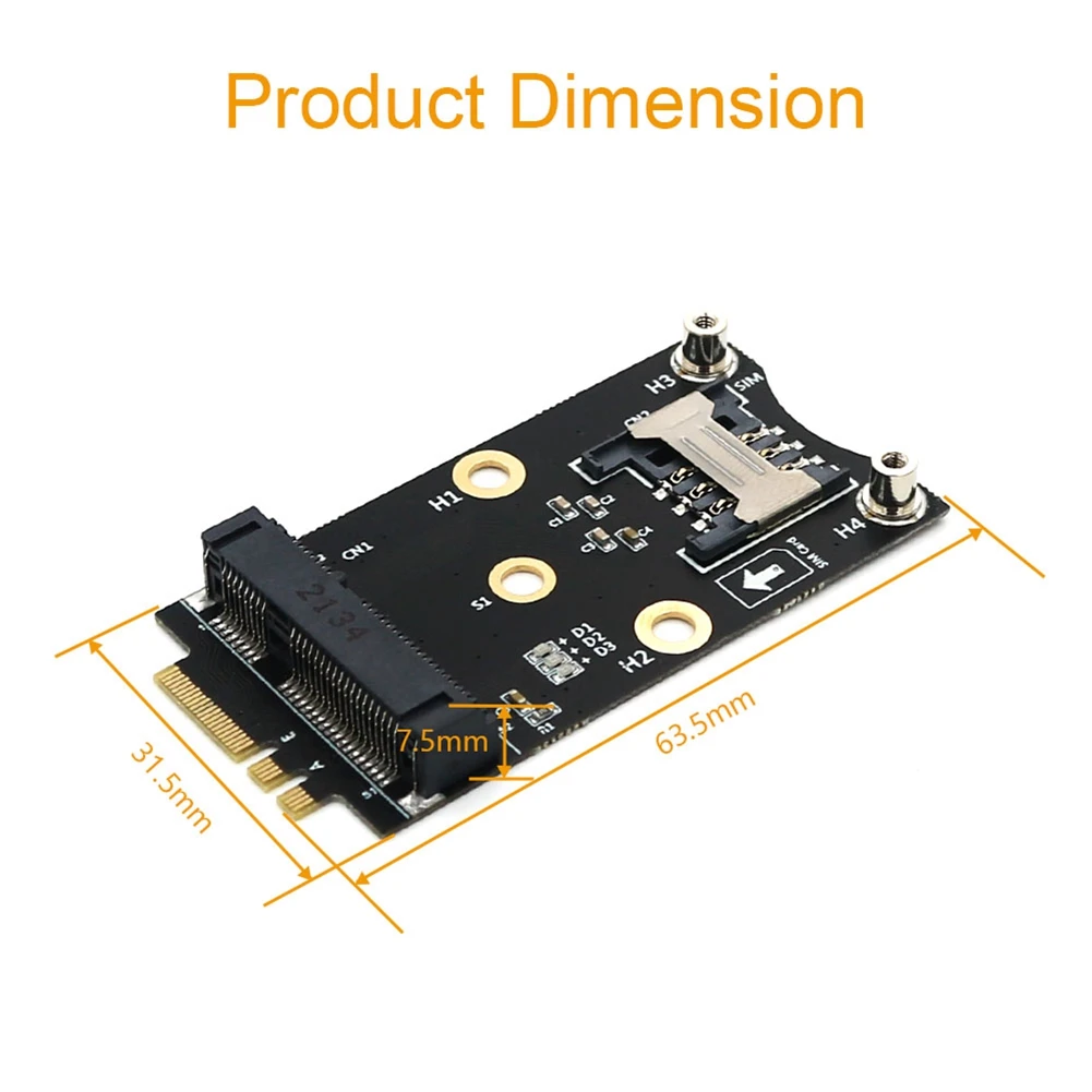 

A67I M.2 Wi-Fi адаптер Mini PCIE Беспроводная сетевая карта к M2 NGFF Key A + E Wi-Fi Card Raiser со слотом для SIM-карты
