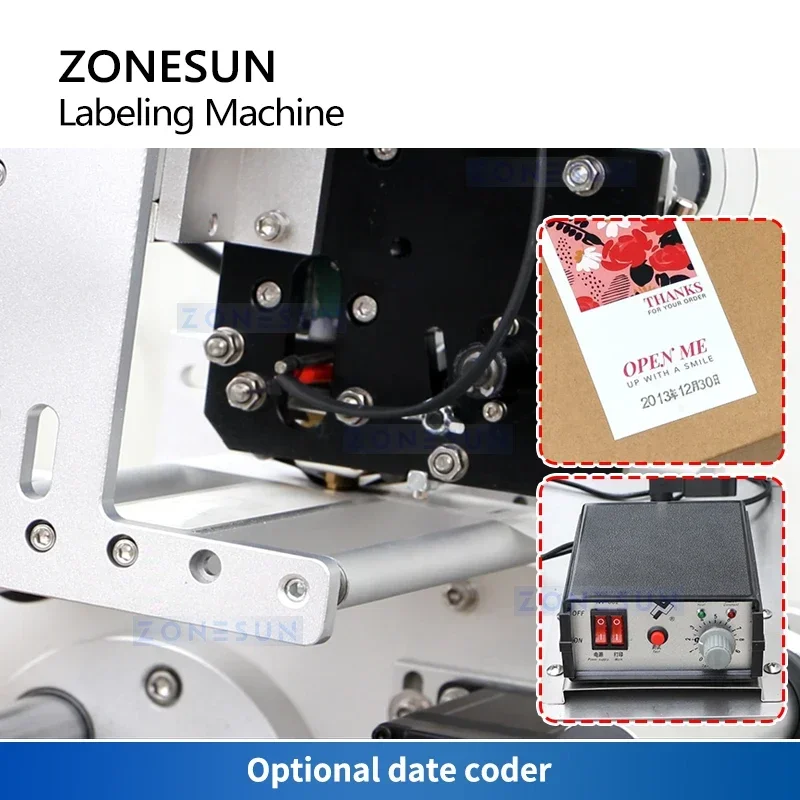 ZONESUN Automatische etiketteermachine voor plat oppervlak Top Label Applicator Dozen Zakken Dozen Industriële apparatuur ZS-TB150P2