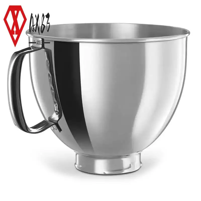 

AX83-чаша из нержавеющей стали для миксера Kitchenaid Classic&Artisan Series 4,5-5 QT с наклонной головкой, чаша из нержавеющей стали 5 литров 304