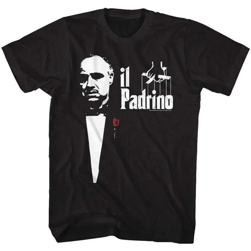 The Godfather Il Padrino Movie Logo Don Corleone Red Rose Men's T Shirt