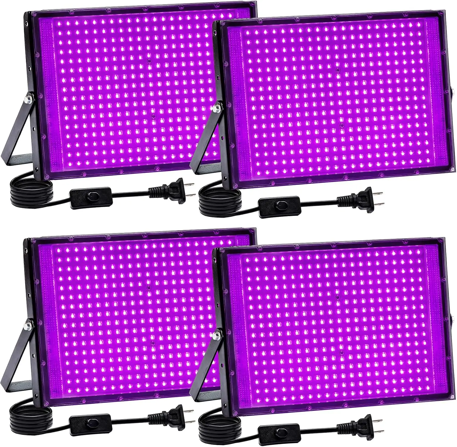 

300W Black Lights for Glow Party, LED Blacklight IP65 Waterproof with US Plug and Switch 385-400nm UV Black Light·New Popularity