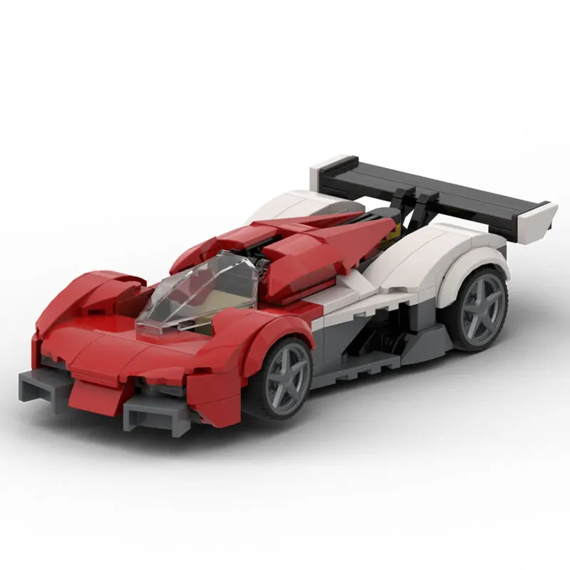 

Креативные строительные блоки из мелких частиц MOC Speed ​ ​ Гоночный автомобиль, 243 шт., Коллекционная модель гоночного автомобиля, подарок, образовательный бо