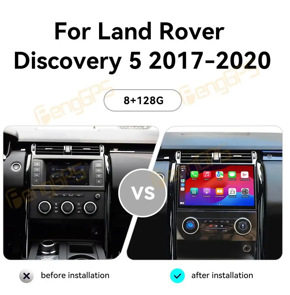 

11.4" Smart Screen Android 13 For Land Rover Discovery 5 2017-2020 CarPlay GPS Navigation Car Radio Stereo With LCD AC Panel