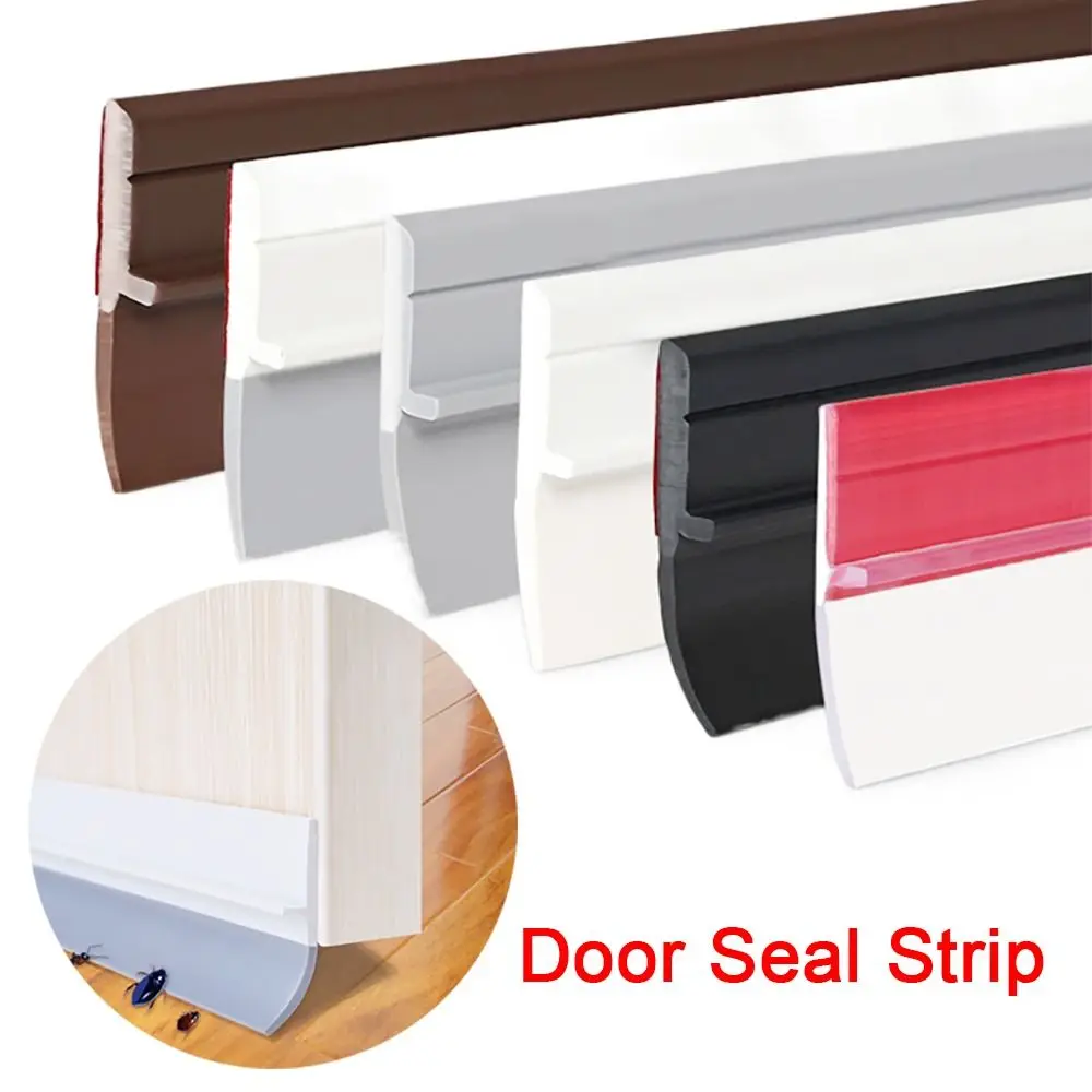 New PVC Door Seal Strip Flexible Soundproof Door Draft Stopper Self Adhesive Windproof Window Weather Stripping Door