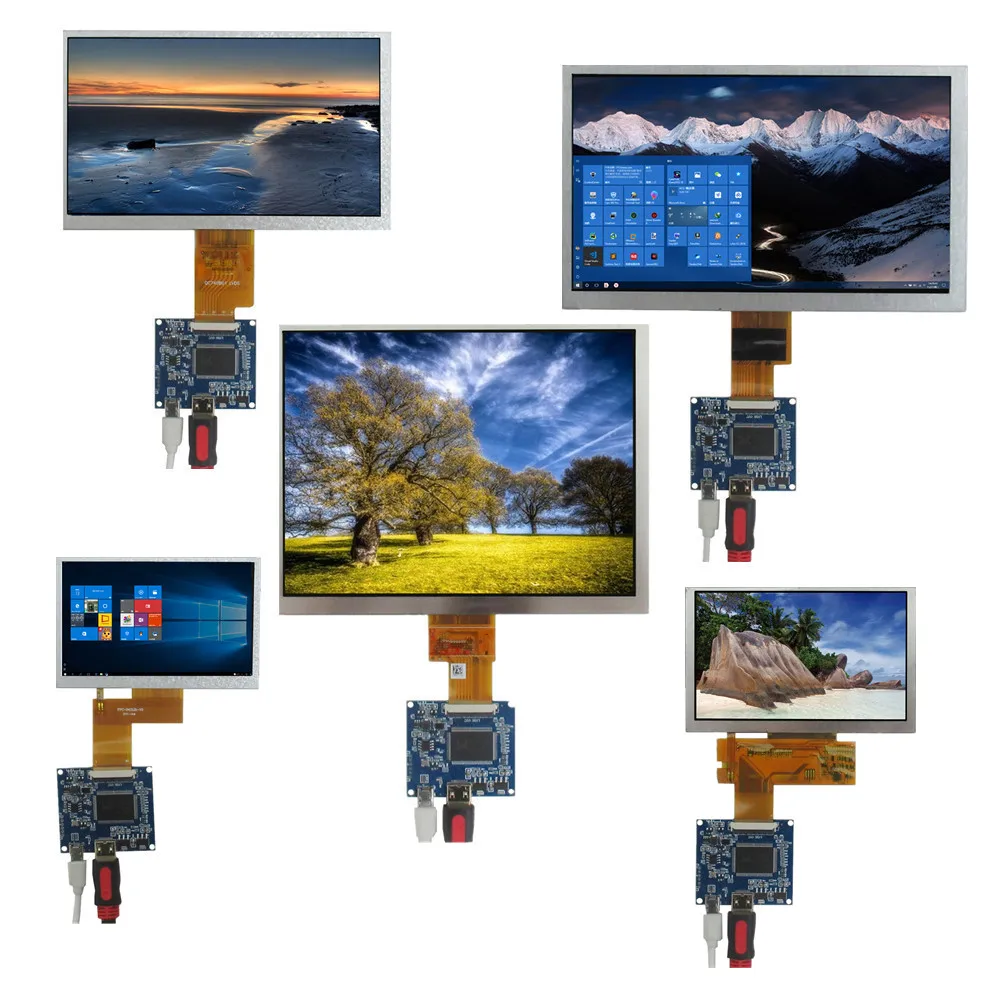

3,5/4,3/5/7/8-дюймовый ЖК-монитор с драйверной платой, совместимой с Mini HDMI, TFT-дисплей для Raspberry Pi, Banana Pi, Orange Pi, ПК