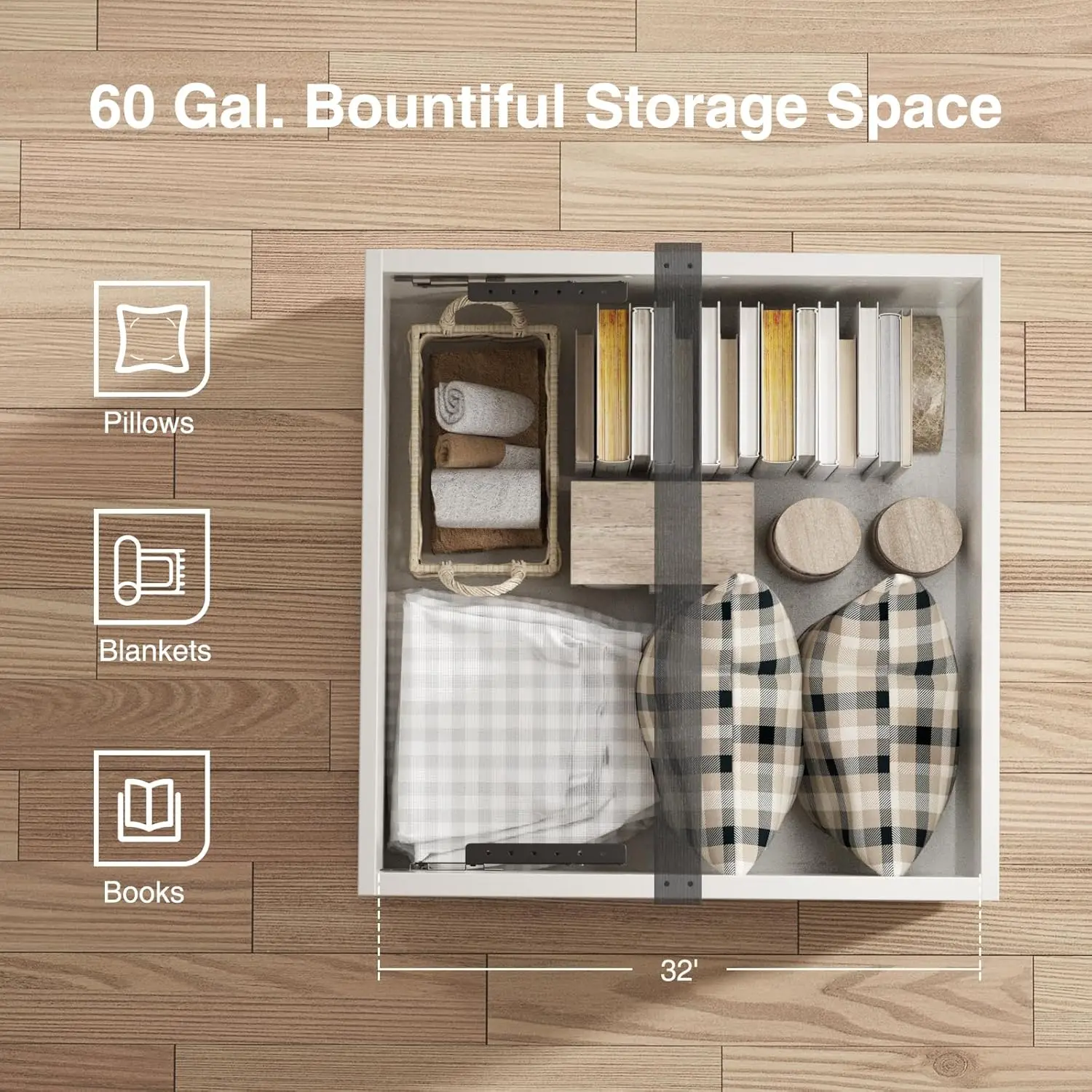 طاولة قهوة قابلة للرفع مقاس 31.5 بوصة مع مساحة تخزين، وطاولات قهوة مربعة للمزرعة لغرفة المعيشة، وطاولة مركزية مع محطة شحن و