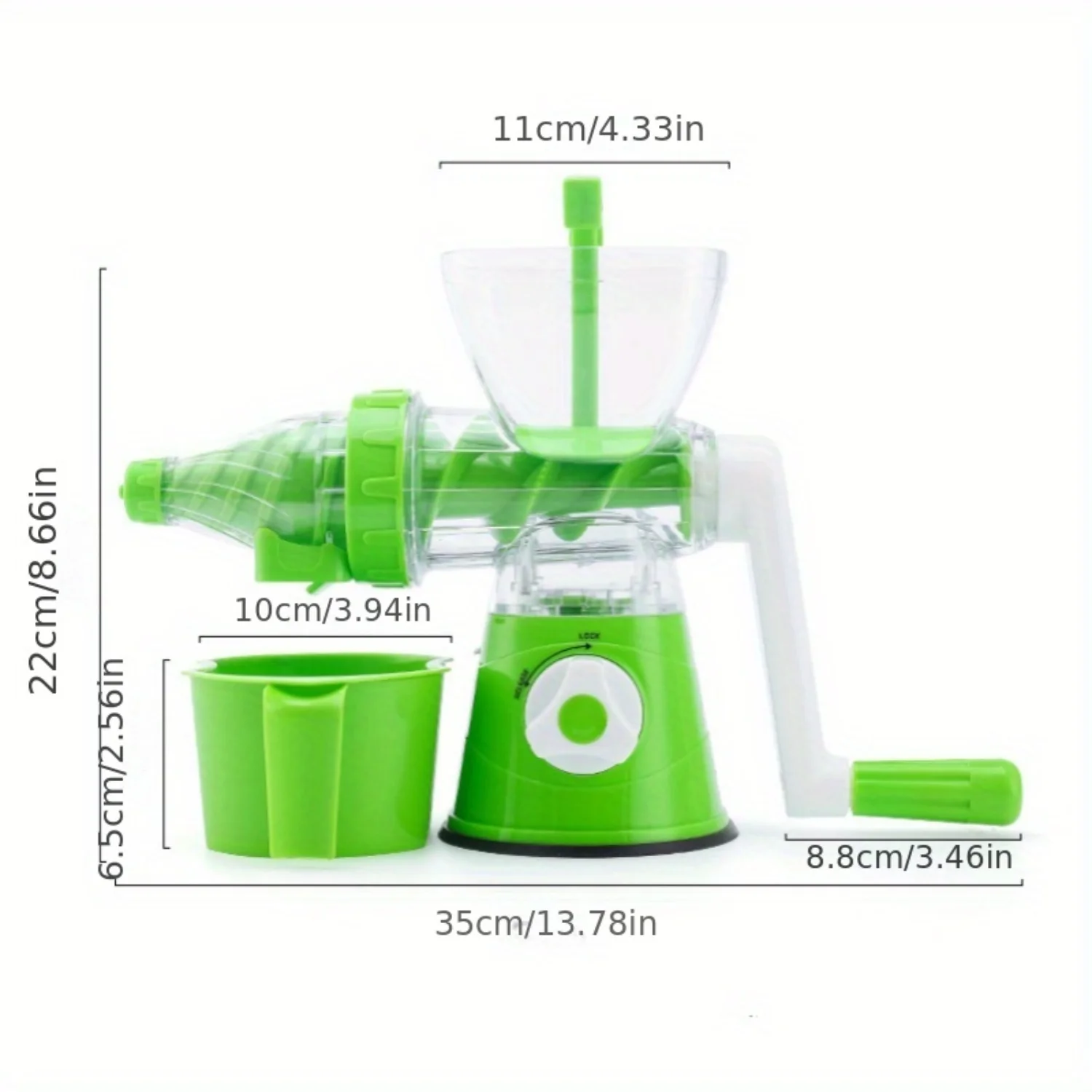 Portable Compact Citrus Juicer - Mini Blender for Fresh Lemon & Orange Squeezing, Durable Plastic Gadget - Lemon Juice Squeezer