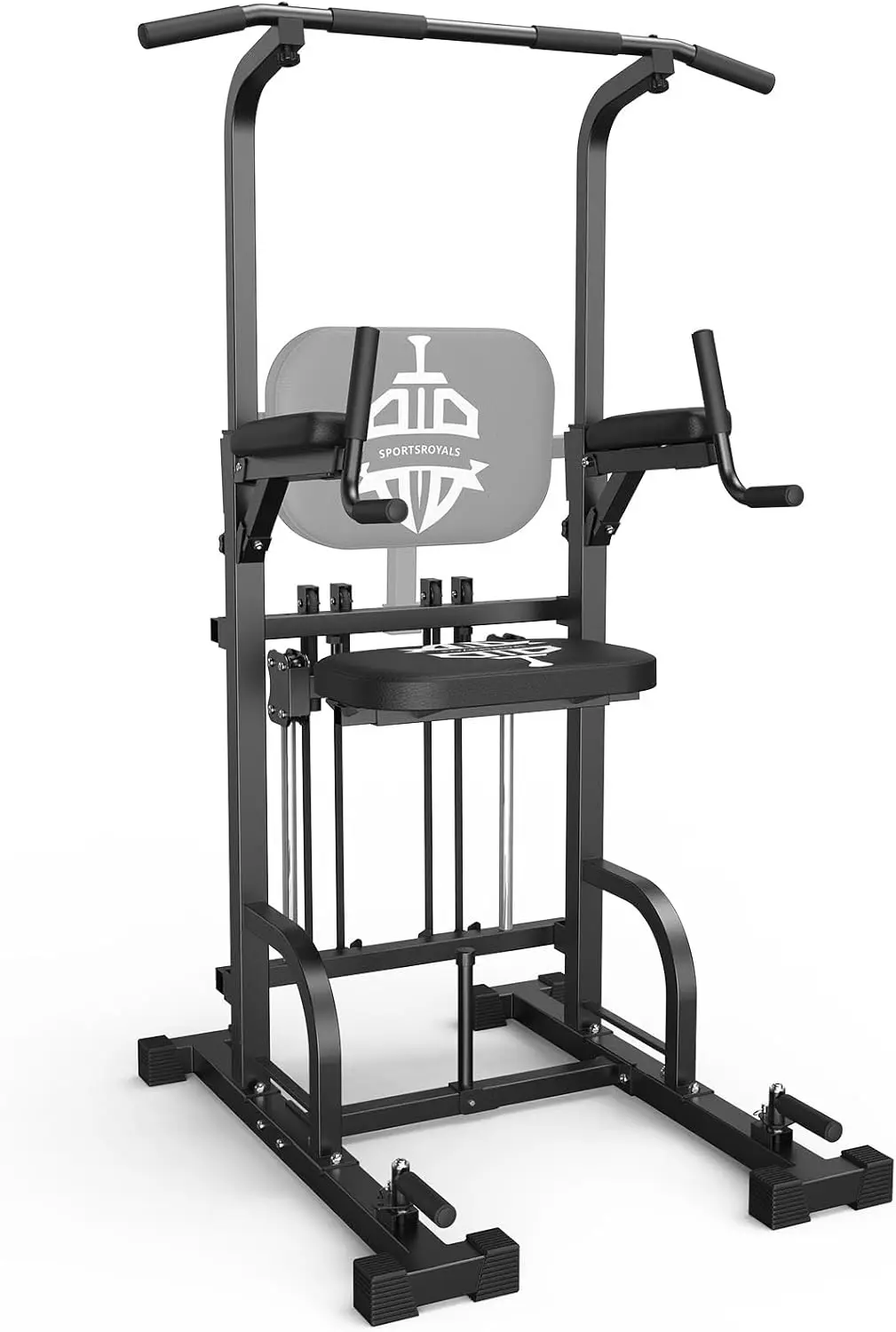 

Power Tower Pull Up Bar Station, 450LBS Stable Dip Station for Home Gym Strength Training Equipment