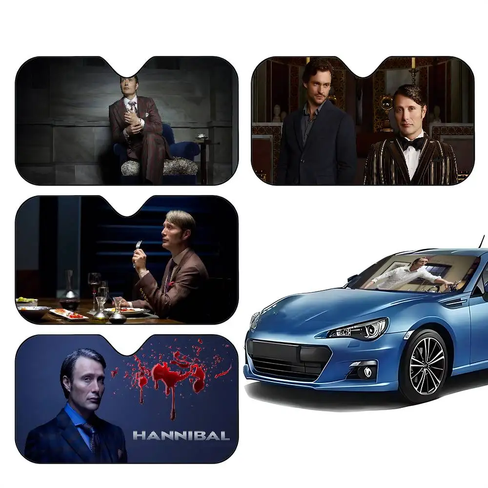 

TV Series Movie H-Hannibal Car SunShade Car Sunshade Covers Cover Universal Windscreen Folding Visor