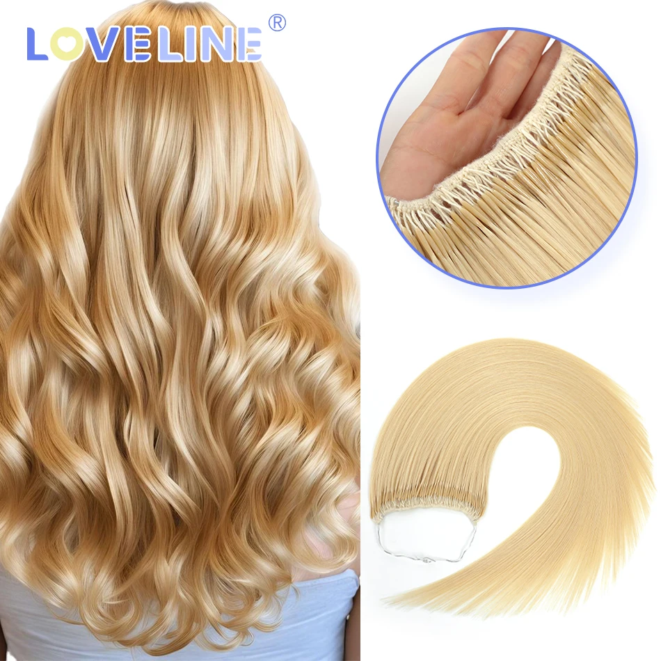 LOVELINE Korea Popular Cotton String Twins Tip Hair Extensions Virgin Remy Hair Italian Keratin Glue Prebonded Hair Extensiones