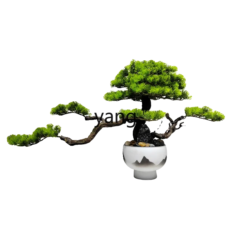 

lhh new Chinese Zen white ceramic flower ware welcome pine entrance decoration