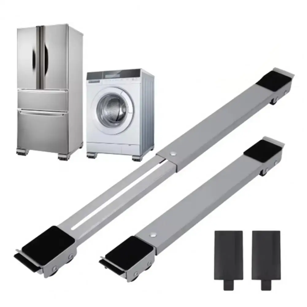 Furniture Moving Stand 2pcs Heavy Duty Extendable Appliance Rollers Mobile Washer Dryer Sliders Liftable Refrigerator Base