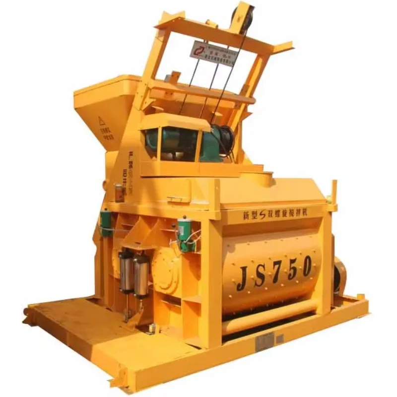 Large Volume Pump System Cement Mixer One Bagger Concrete Mixer JS750 with Lift Hopper