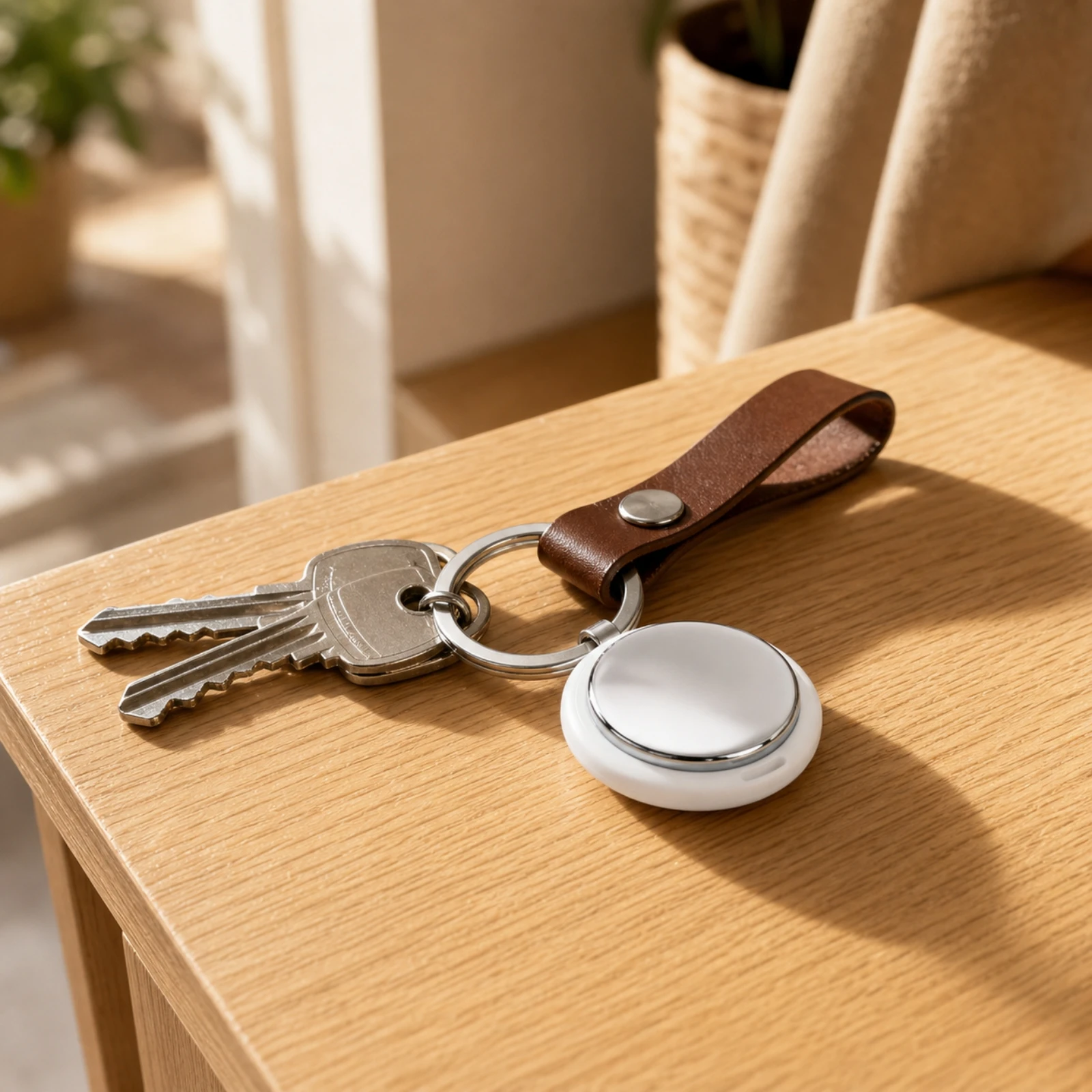 4 Pieces Bluetooth Tracker Lightweight Smart Tracker Item Locator with Key Loop Hole Portable Key Locator Reliable