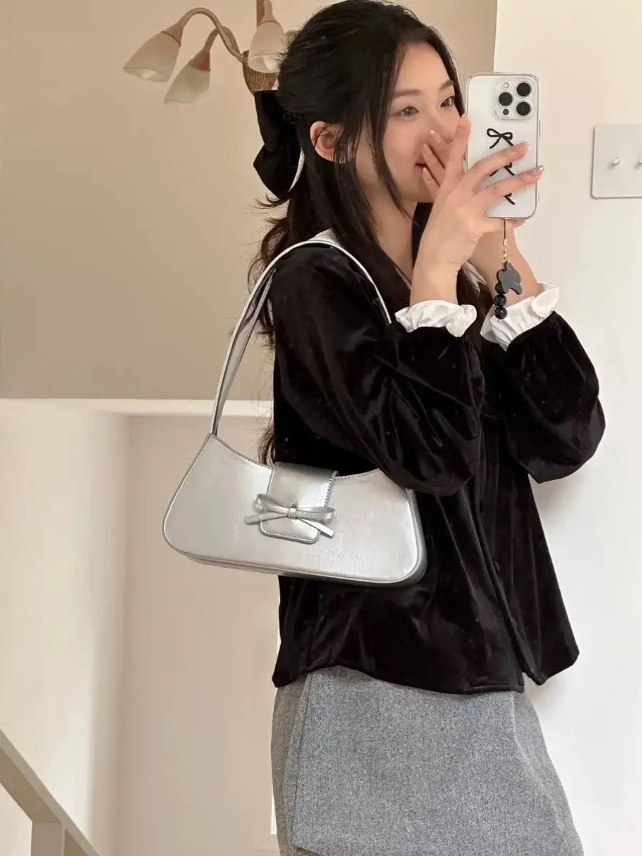 Spring 2026 New Retro  French Bread Underarm Bag Versatile Commuter Women's Single Shoulder Bag Fashionable PU Leather
