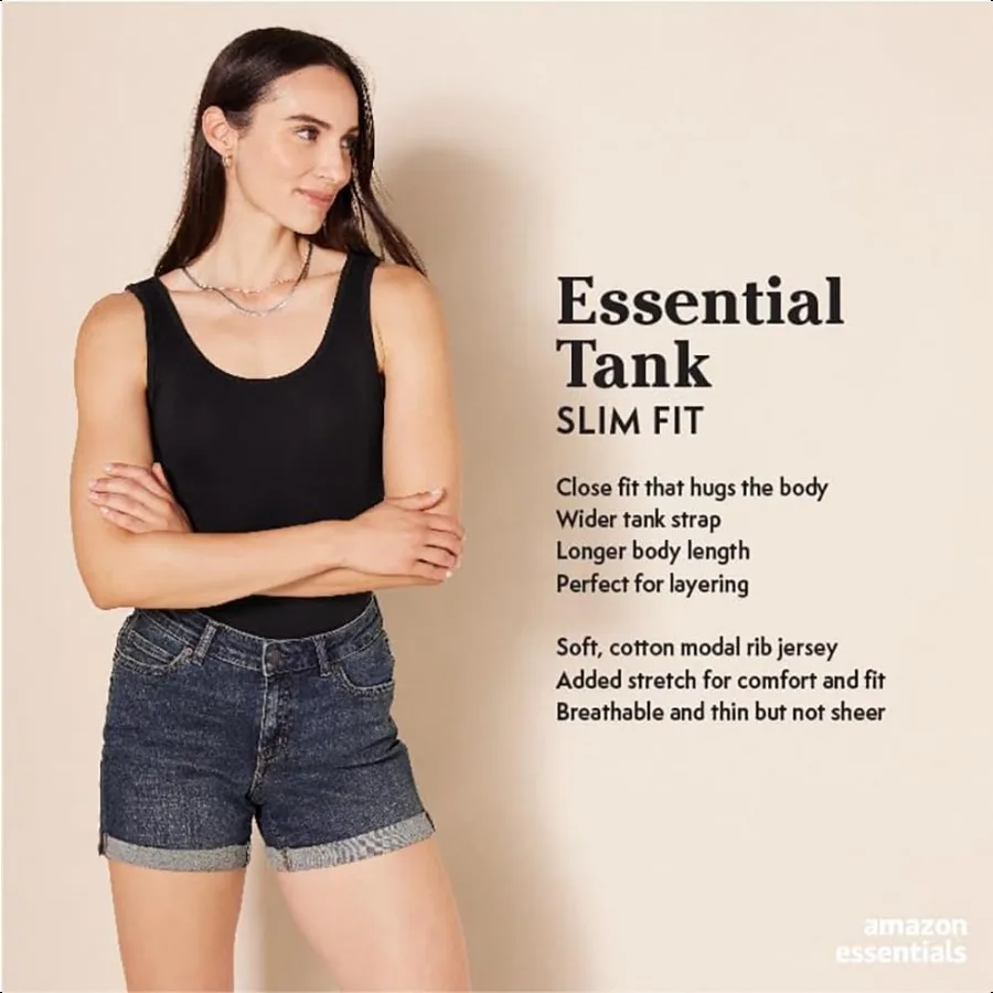 SlimFit Tank Top für Damen, 2er-Pack