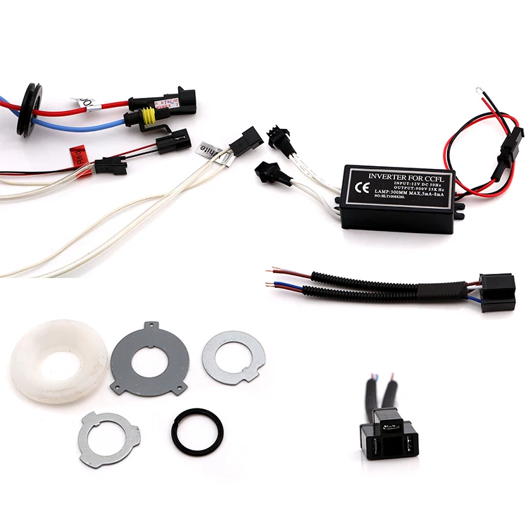 Kit de voiture LED Sunshine H1 H4 H7, 2.5 pouces, avec CCFL, double yeux d'ange, ampoules HID SG BI, objectif de budgétaire, livraison gratuite