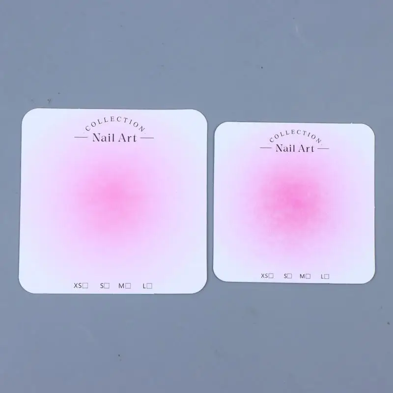 New 50pcs 6.5x6.5cm Nail Art Display Card Press-on Nails Packing Card Board Manicure False Nail Display Decor Package Card