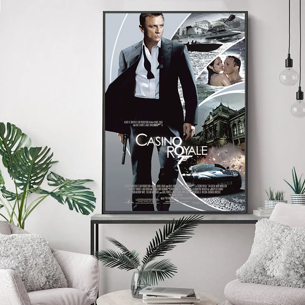 Casino Royale Spy Parody Film Art Print Poster Movie Wall Stickers Video Room Cinema Canvas Painting Decor