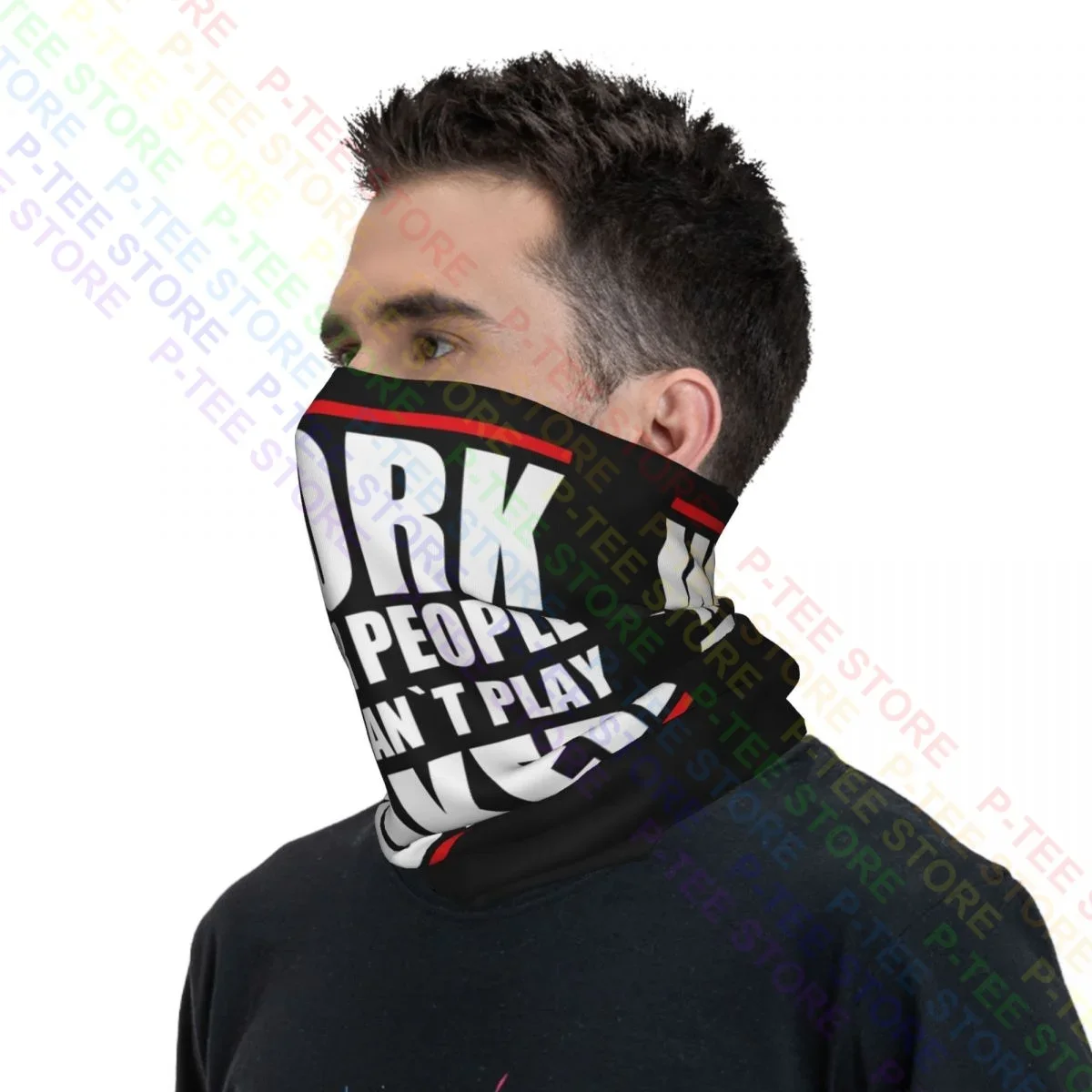 Poker Pokern Casino Work Is For People Who Cant Play Poker Neck Gaiter Bandana Scarf Face Mask Breathable