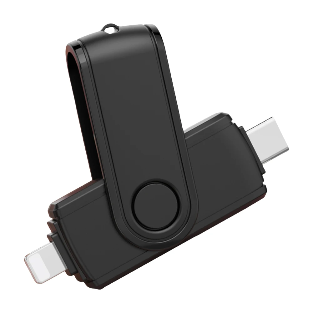 Lector de tarjetas SD 2 en 1, adaptador de cámara Digital portátil, USB C, 8 pines, lector de tarjetas de memoria SD/MicroSD para iPhone, MacBook y portátil